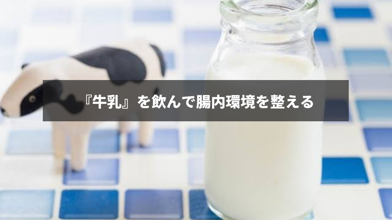 大阪天満宮よりすぐ！完全個室のパーソナルジムアヴニール『牛乳』を飲んで腸内環境を整える